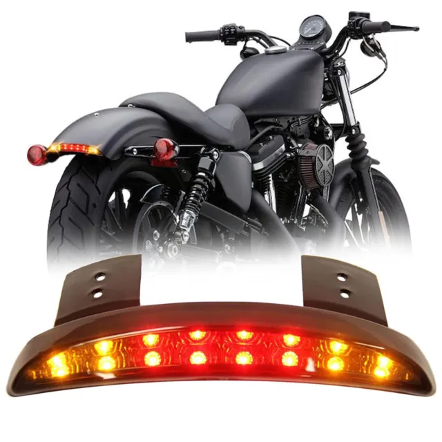 Smoke Motorcycle Fender Rear Turn Signal Brake Tail Light For Harley Davidson