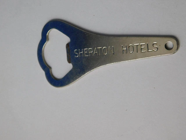 Sheraton Hotels Vintage Beer Bottle Opener Metal Souvenir Advertising