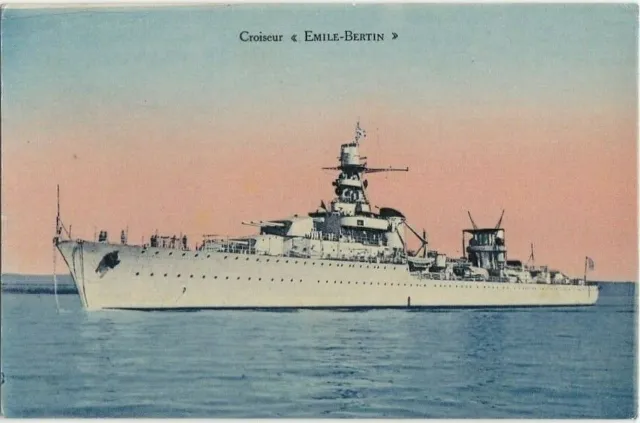CPA 44 Marine Military ST NAZAIRE light cruiser EMILE BERTIN 1933/1959