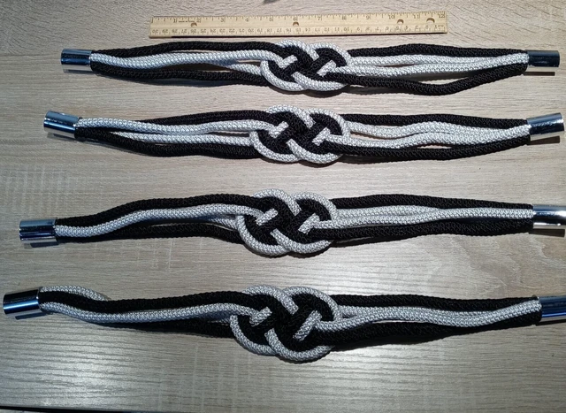 4 Pack Magnetic Curtain Tiebacks Convenient Drape Tie Backs Weave Sliver black