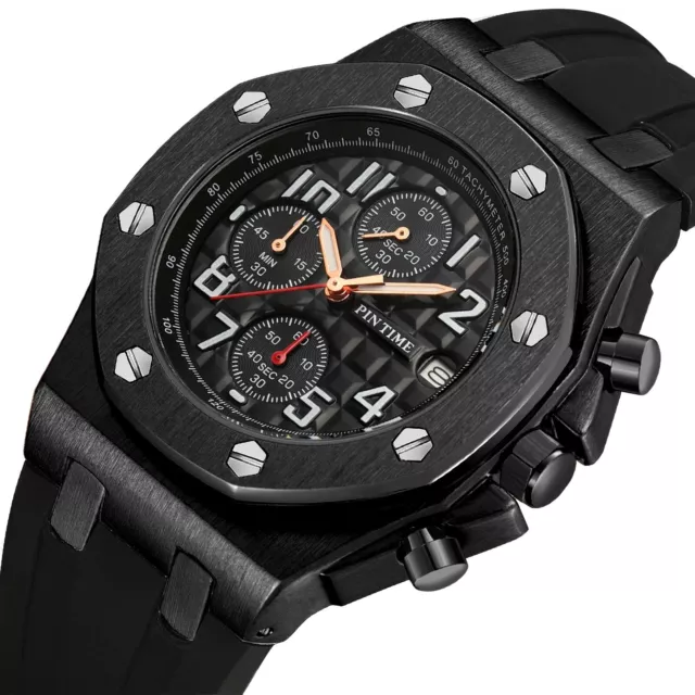 Fashion Mens Watches Top Brand Luxury Sports Chronograph Quartz