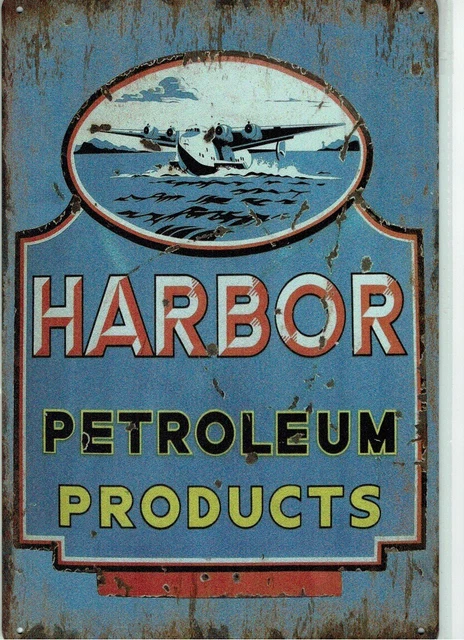 *Tolle Deko Garage Harbor Air Craft ÖL Öldose Retro Motorcycle OIL Tankstelle*