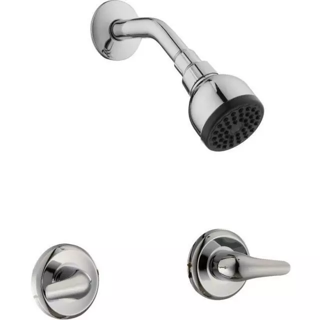 New Glacier Bay Aragon 2-Handle 1-Spray Shower Faucet in Chrome (Valve Included)