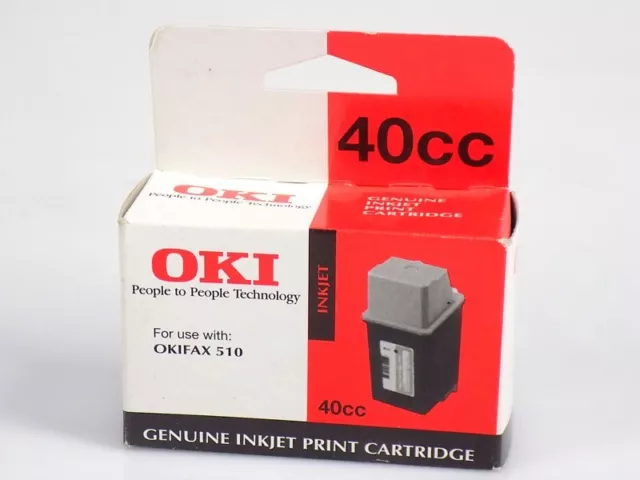 Original OKI 40cc Tintenpatrone Schwarz Ink Cartridge Black für OKIFAX 510