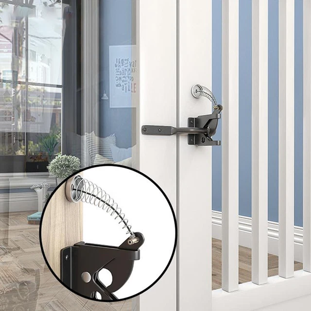 SELF LOCKING FENCES Gate GravityLatch Iron Spring AdjustableGate