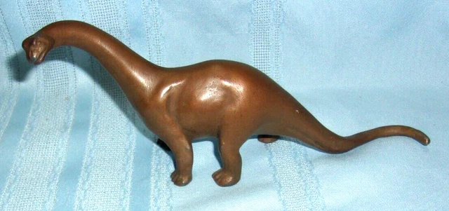 *******Unmarked 8" Long Cast Metal Brontosaurus Sauropod Dinosaur Figure*******