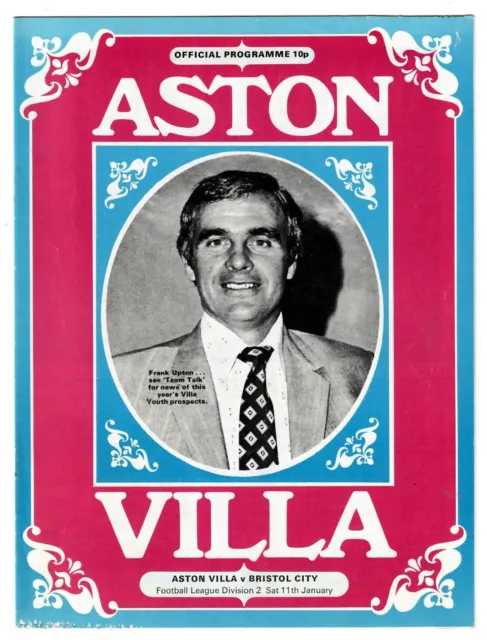 Aston Villa v Bristol City - 1974-75 Division Two - Football Programme