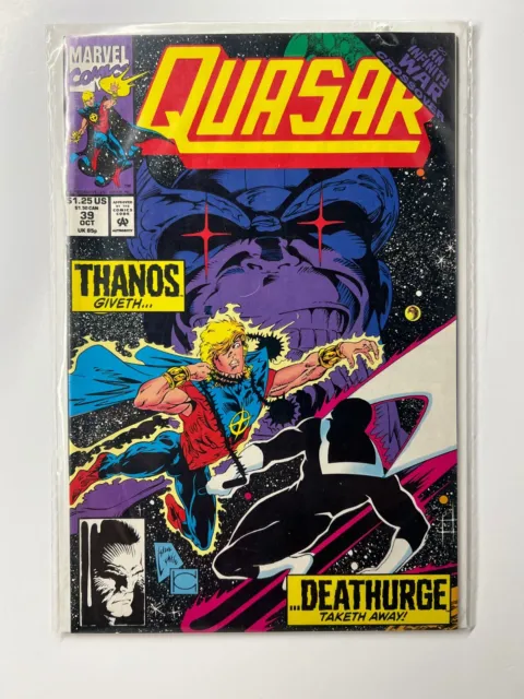 Quasar #39 Thanos Infinity War Crossover - Excellent Condition Bagged & Boarded