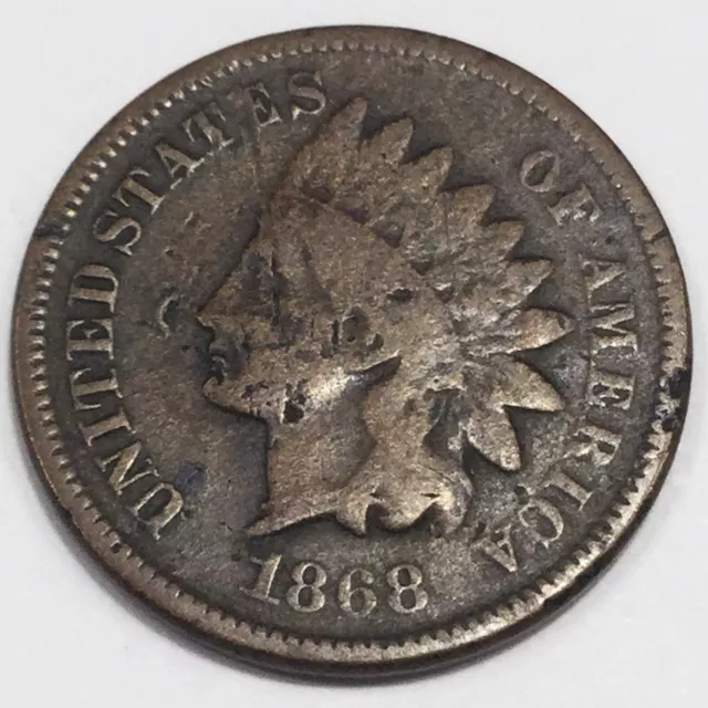 1868 Indian Head Penny Beautiful Coin Rare Date