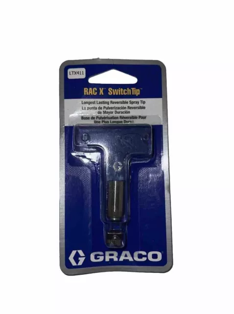 Graco RAC LTX 411 Reversible Airless Spray Tip 8-10 Inch 011 SwitchTip Single
