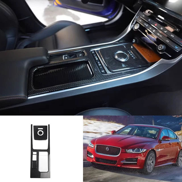 For Jaguar XE 2016-2019 Carbon Fiber Center Console Gear Shift Frame Trim 3PCS
