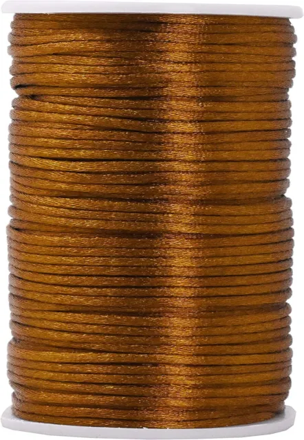 Satin Round Cord Nylon 2mm Rattail Beading Shamballa Macrame Jewelry Trim id0218
