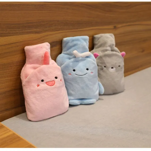 1000ml Hot Water Bottle Injection Type Explosion-proof Plush Warm Handbag  For Kids, Warm Belly And Bedding For Girls, Winter