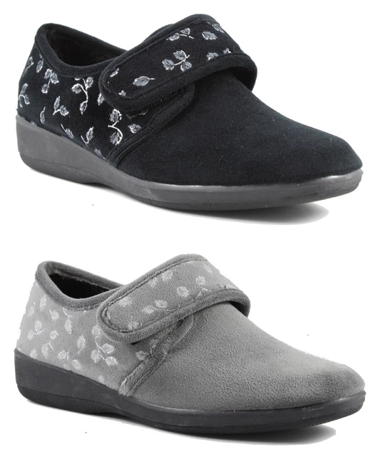 pantofole donna strappo invernali calde velcro regolabili antiscivolo flessibili