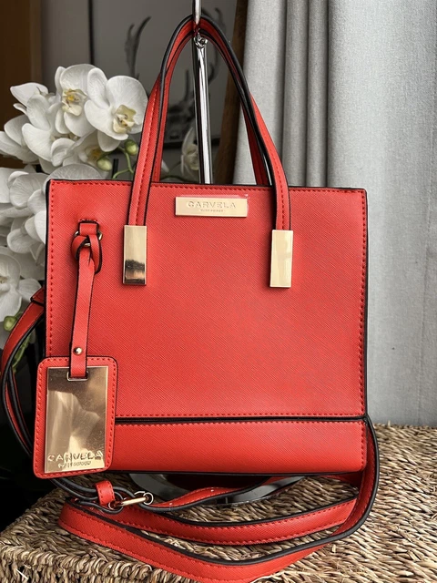 CARVELA KURT GEIGER Orange Faux Leather Shoulder Bag handbag Small