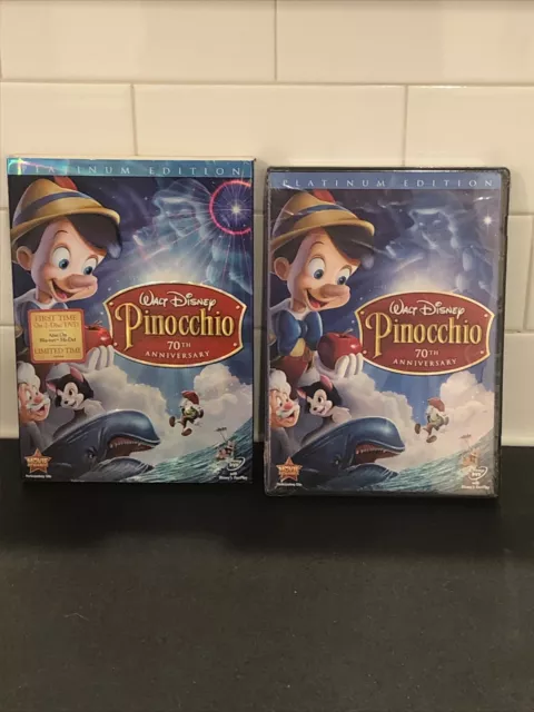 Pinocchio (DVD, 2009, 2-Disc Set, 70th Anniversary Platinum Edition) Sealed