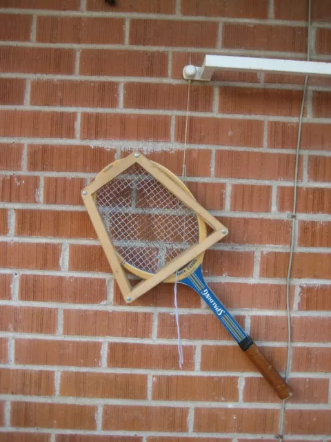 Vintage ** ROSEMARY ROSIE CASALS ** Spalding Wooden Tennis Racket with Brace USA