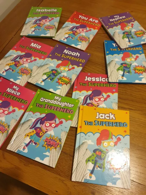 Girls and Boys Names and Generic Personalised Superhero Story Book