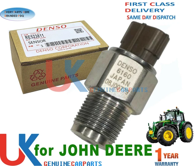 FOR JOHN DEERE TRACTOR FUEL RAIL HIGH PRESSURE SENSOR RE523811 £43.80