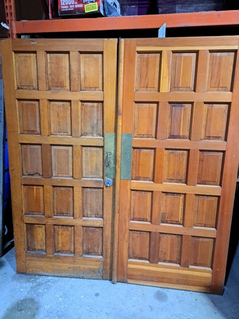 Vintage Wood Panel Church Doors 6 FT