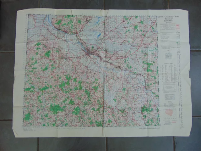 WWII British War Office 1943 First Edition Map of  Salzwedel Germany - Sheet M5
