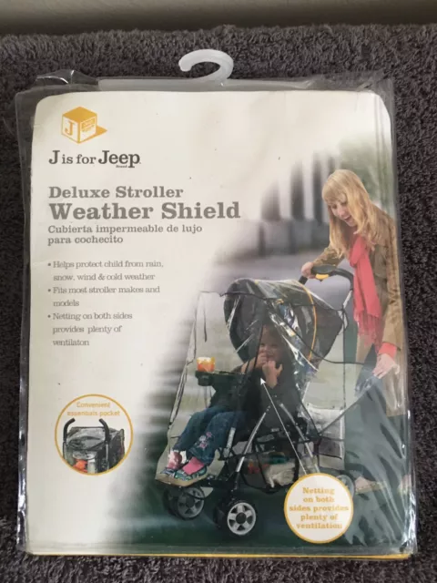 Jeep Deluxe Baby Stroller Universal Weather Shield Pocket Ventilation Rain Cover