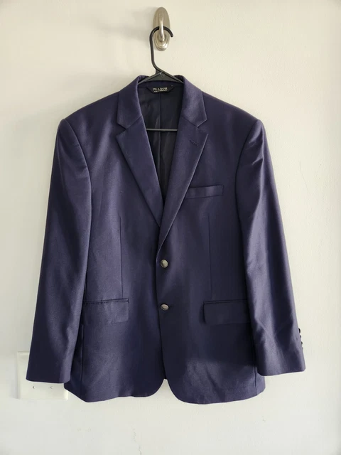NAVY BLUE JOS A BANK 100% WOOL GOLD METAL BUTTON BLAZER JACKET sz 40S sport coat
