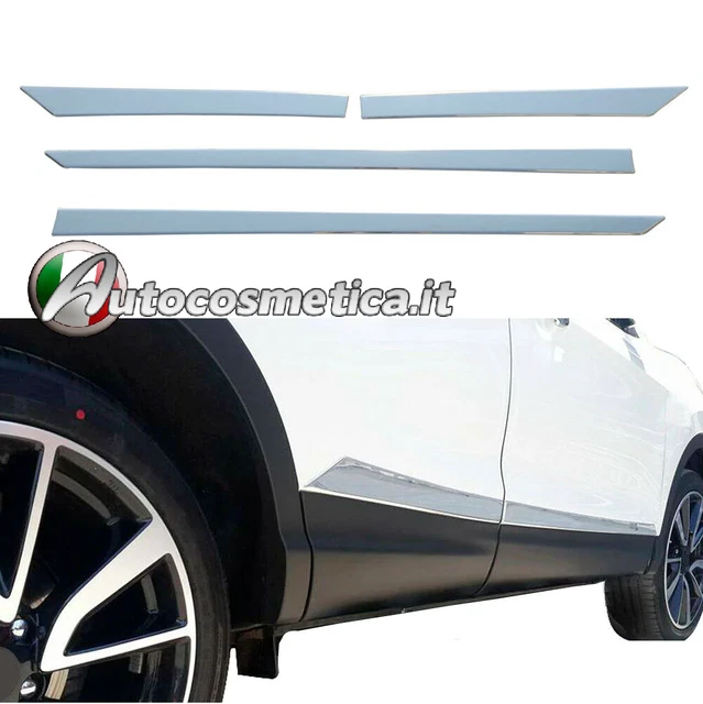 Cornici Interne Portiera ABS Per Nissan Qashqai J11 2014-2020 – Kit 4 Pezzi, Nero Opaco, Adesivo 3M
