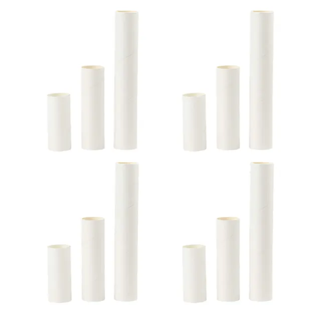24 pz tubo di spedizione bianco bambino in cartone tubi di carta per fai da te