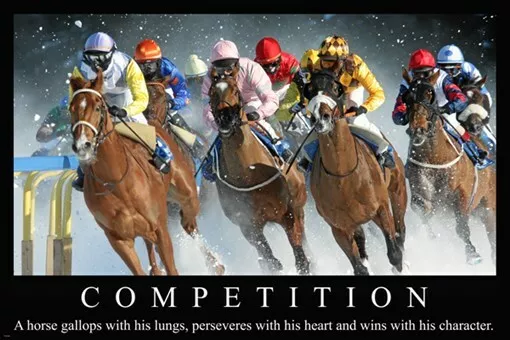 Horse Racing St Moritz Switzerland MOTIVATIONAL POSTER 20x30 COMPETITION