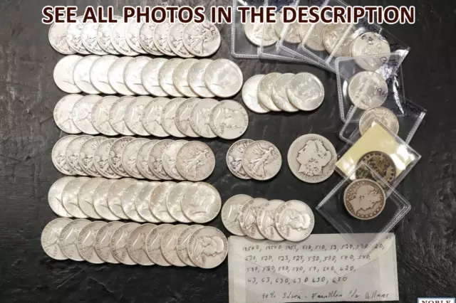 NobleSpirit No Reserve  AS FOUND $40 FACE VALUE SILVER 50c From Barber to CH BU