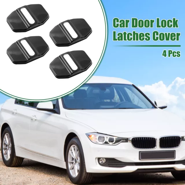 4pcs Car Door Latch Lock Cover Protector for BMW 1 Series 2 Series X5 Black