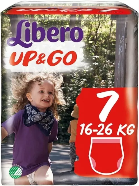 Libero UP&GO Taglia 7 Pannolini per bambini 16-26 kg 4 confezioni da 16