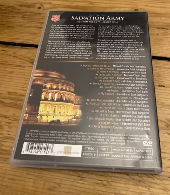 The Salvation Army - Live from the Royal Albert Hall DVD, Region 0 2