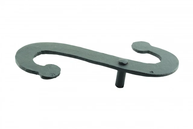 Renovators Supply 2 Pair Black Shutter Dog S Shaped Wrought Iron Material 5