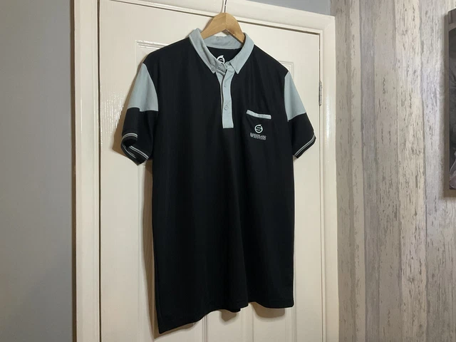 SUNDERLAND OF SCOTLAND Polo Shirt Medium Navy Blue Short Sleeve