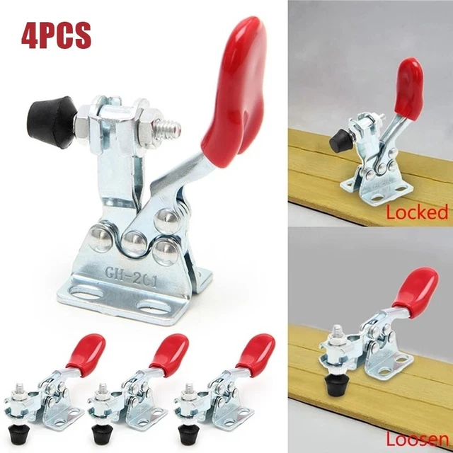HONGECB 4 Pièces Pince à Bascule GH201 - Outil De Fixation Rapide 59lbs Pour Soudure Et Assemblage