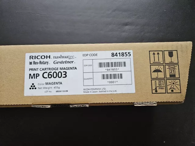 Genuine Ricoh 841855 Magenta Toner Cartridge - MP C6003