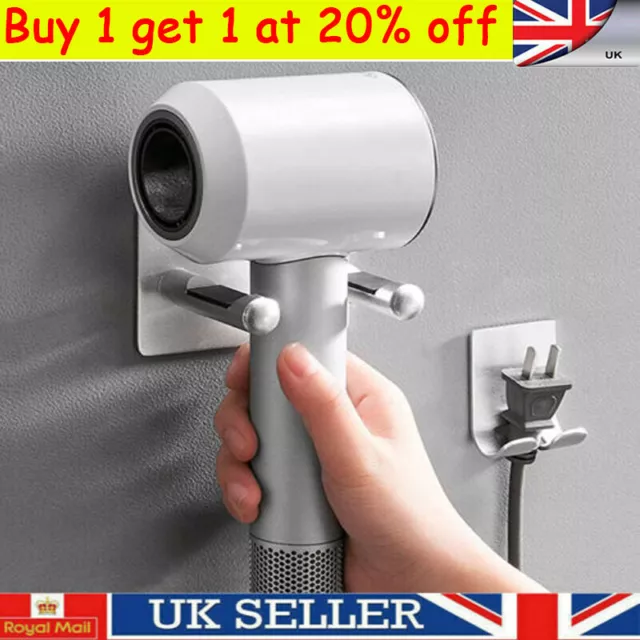 Soporte de montaje en pared para secador de pelo para almacenamiento Dyson YVM