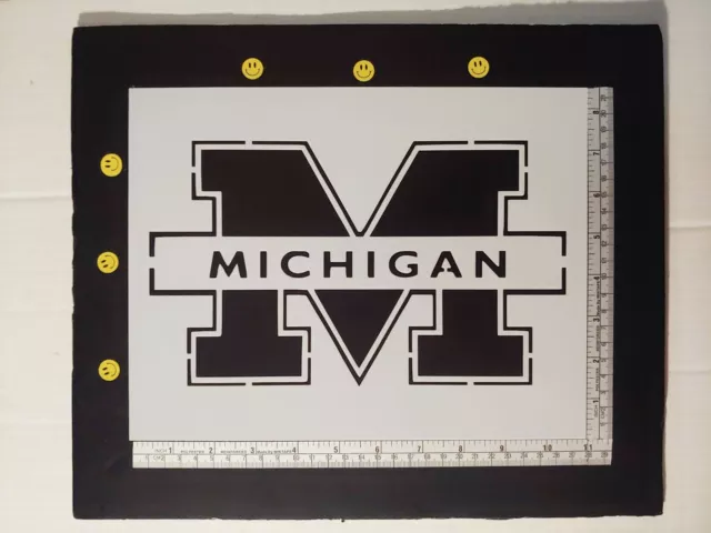 University of Michigan Wolverines M 11" x 8.5" Custom Stencil FAST FREE SHIPPING