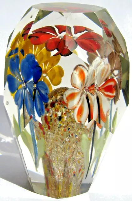 Briefbeschwerer Paperweight TSCHECHIEN / UNGARN 5 Blumen