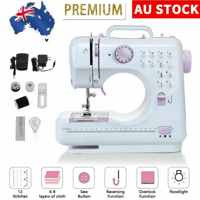 12 Stitches Electric Sewing Machine Mini Multi-Function Portable Hand Held Home