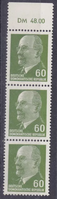 Briefmarken DDR Mi Nr. 1080 XxI  OR1  W. Ulbricht Plattenfehler  **