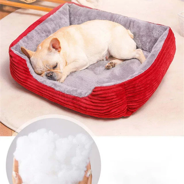 Big Dog Bed for Cat Pet Square Soft Plush Warm Kennel Medium Small Dog Sofa Bed