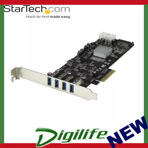 StarTech PEXUSB3S44V 4 Port PCIe SuperSpeed USB 3.0 Card w/ 4 Dedicated 5Gbps