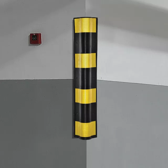 Heavy Duty Corner Guard Rounded 31"L Yellow/Black