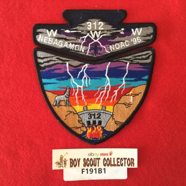 Boy Scout OA Nebagamon Lodge 312 1996 NOAC Order Of The Arrow Patch Set
