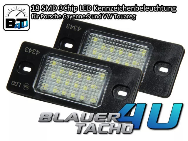 Mod éclairage plaque immatriculation 18 SMD LED Porsche Cayenne 02-10 écolabel 3