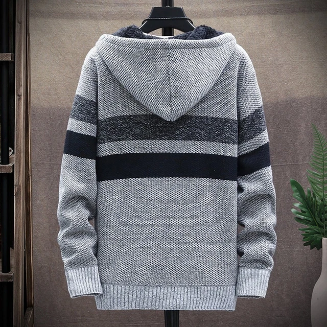 Mens Thick Warm Fleece Lined Hooded Hoodie Winter Zip Up Coat Jacket Sweatshirt 3
