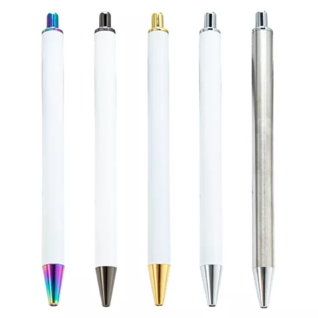 6Pcs Retractable Ballpoint Pen for Heat Transfer, Sublimation Pen Blank